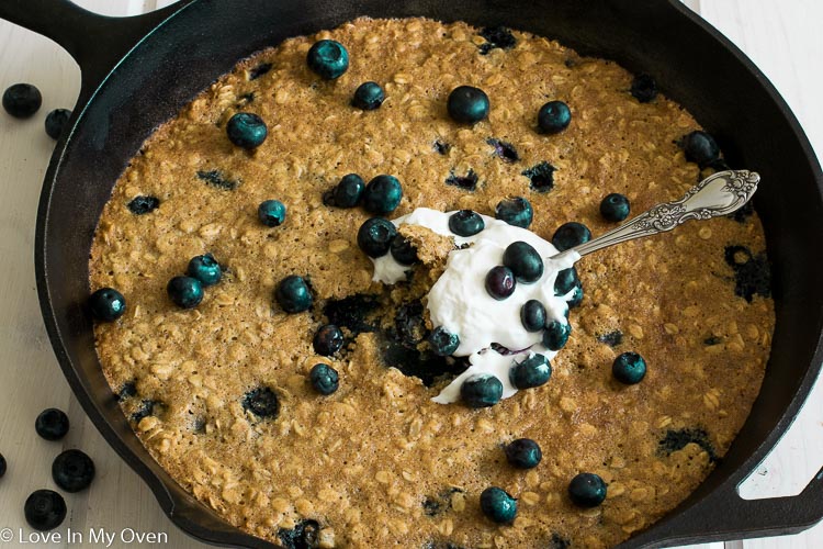 Blueberry Breakfast Skillet Cookie Love In My Oven
