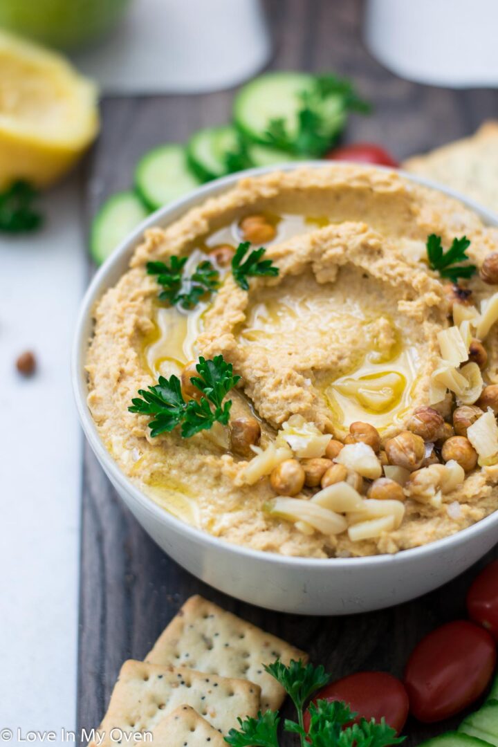 Roasted Garlic Hummus Love In My Oven