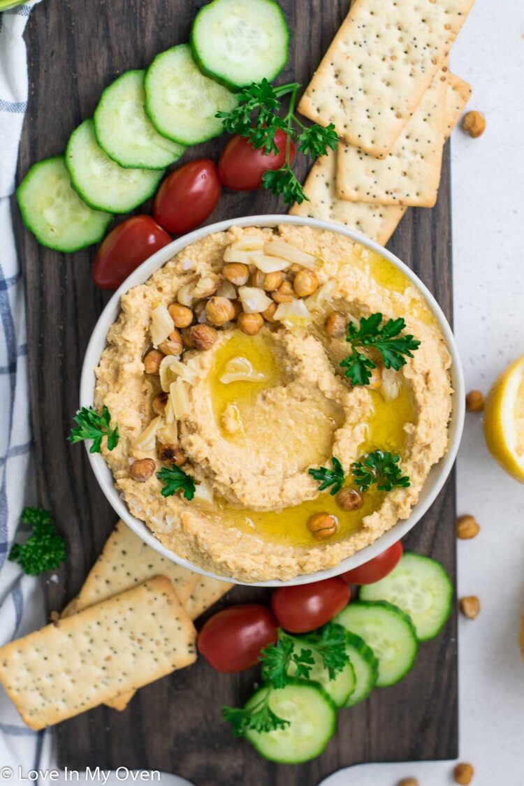 Roasted Garlic Hummus Love In My Oven