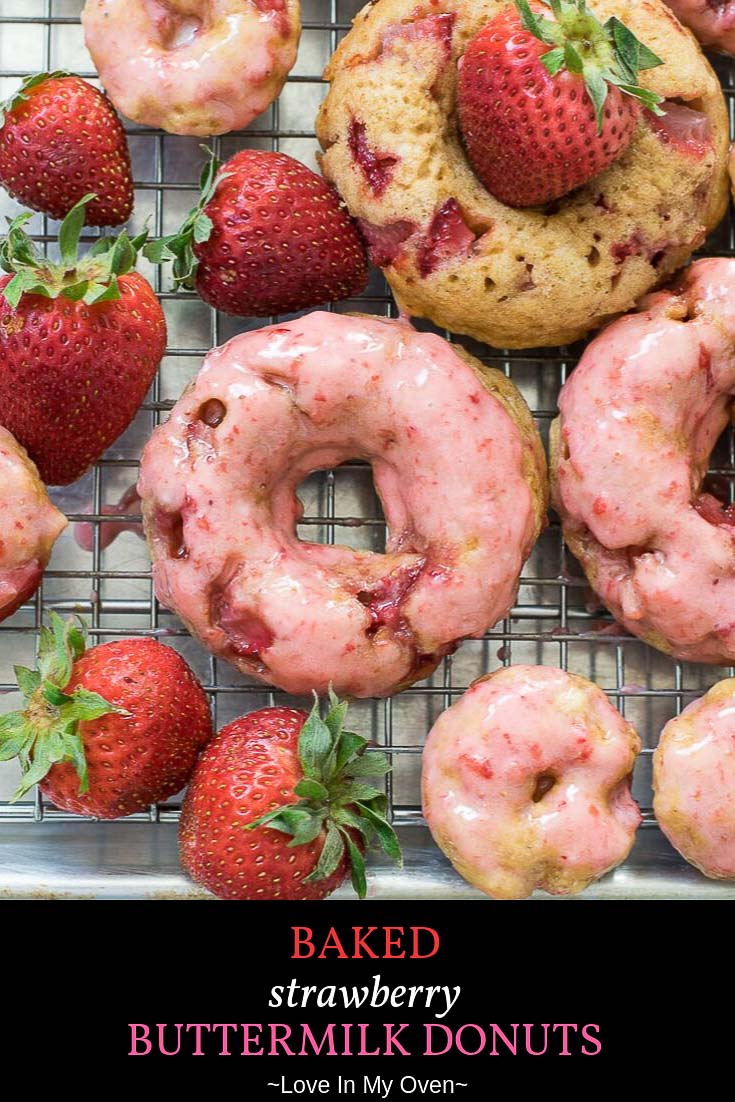 Baked Strawberry Donuts