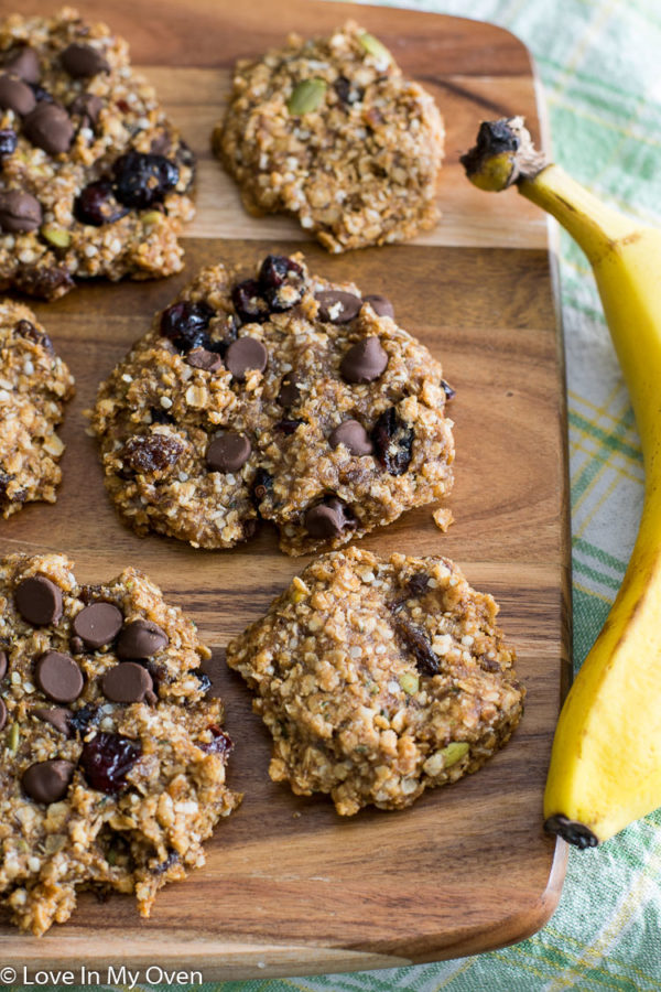 Banana Oatmeal Breakfast Cookies - Love In My Oven