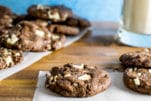 dark chocolate almond butter cookies