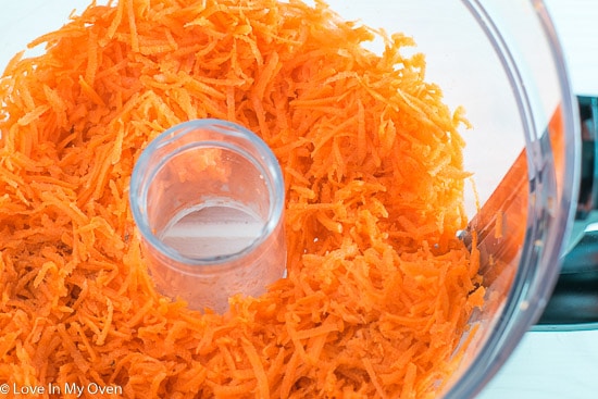 shredded carrots for carrot cake