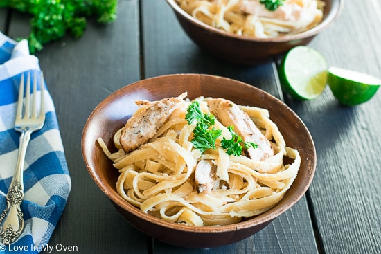 Skinny Chicken Fettuccine Alfredo - Love In My Oven