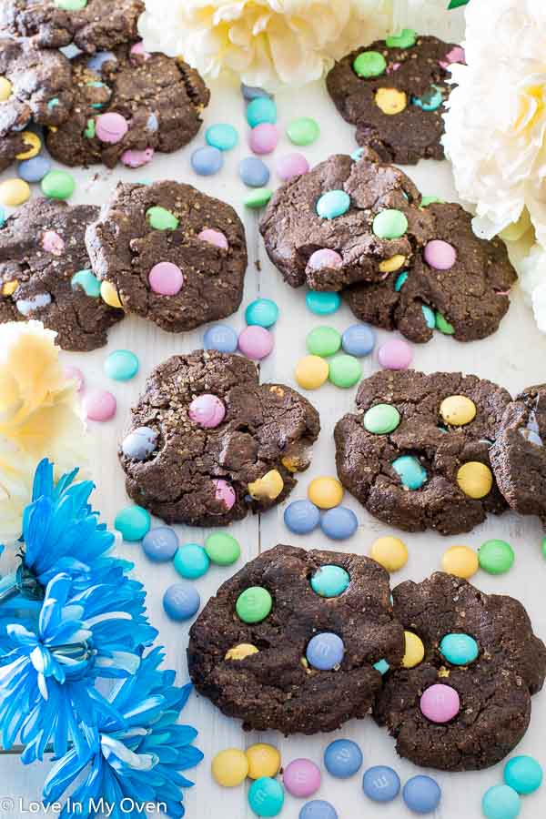 m&m pastel cookies