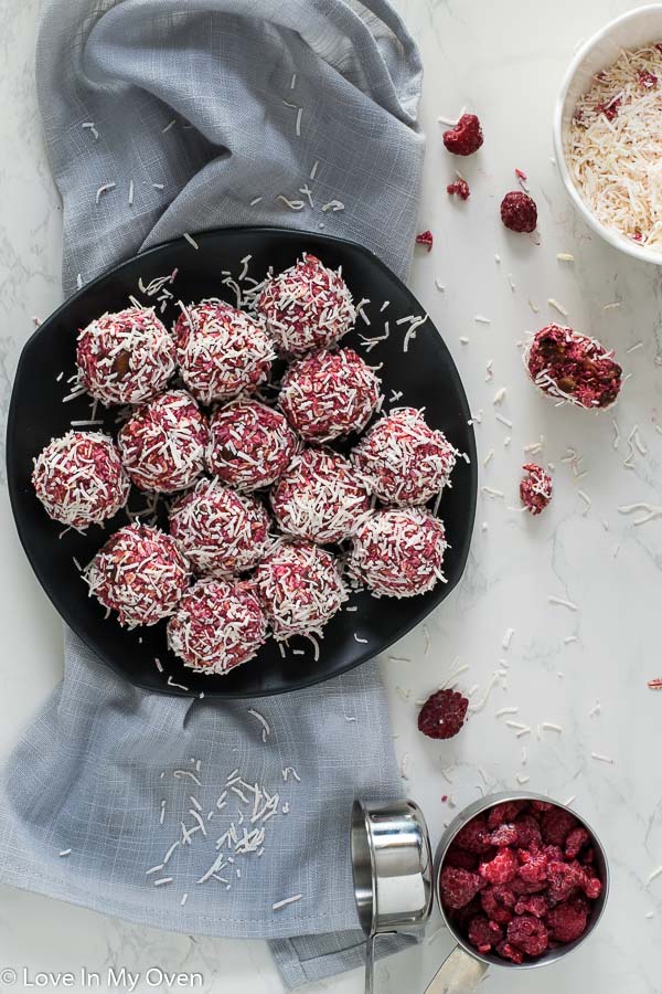 raspberry coconut bites