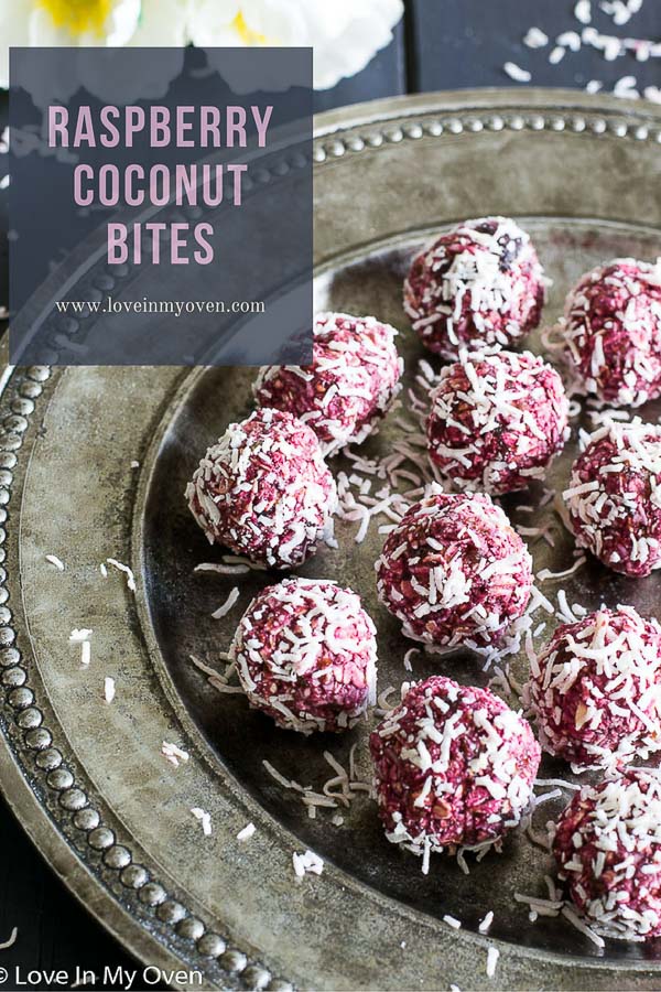 raspberry coconut bites