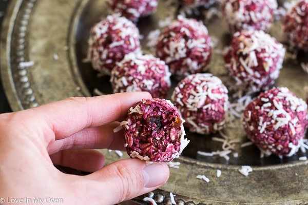 raspberry coconut bites