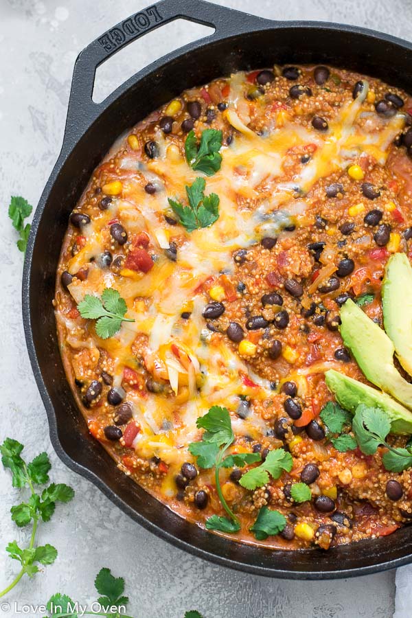 Cheesy Mexican Quinoa Casserole - Love In My Oven