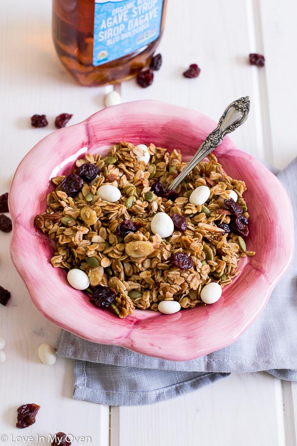 cherry almond granola agave syrup