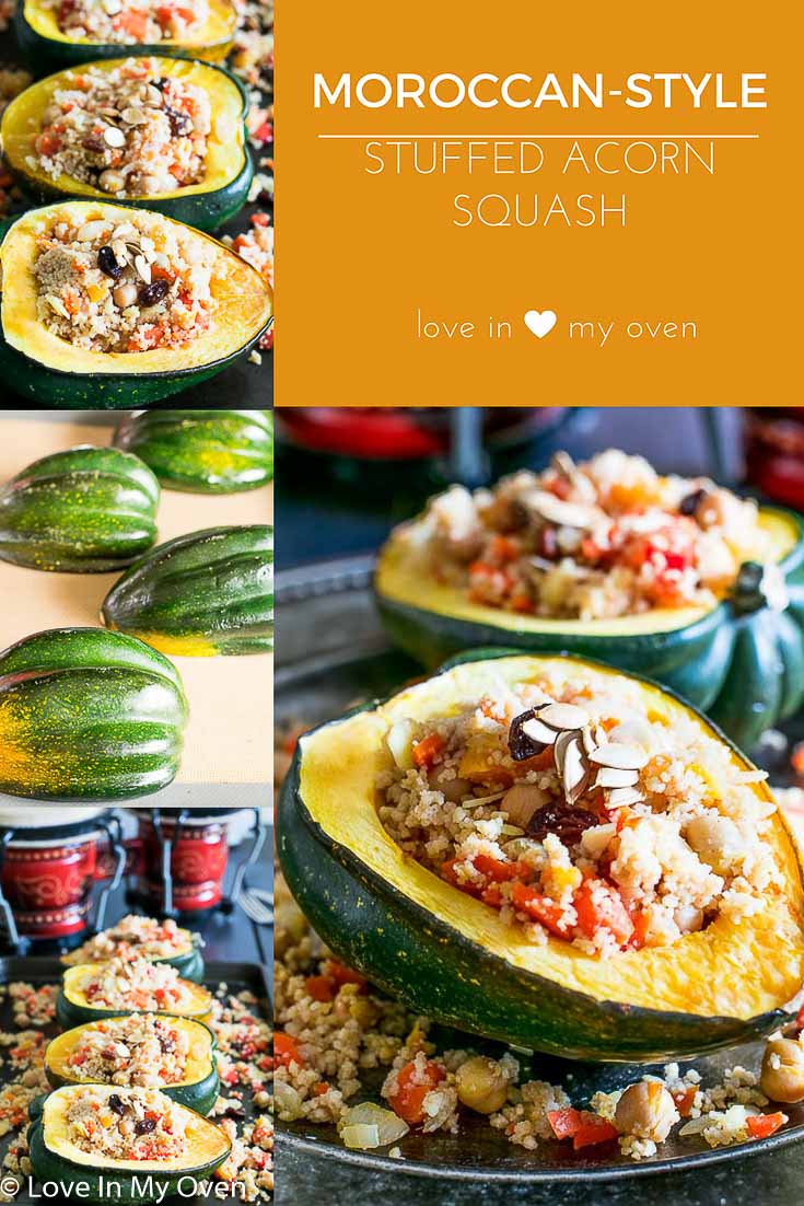 Moroccan Couscous Stuffed Acorn Squash