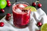 cherry lime whiskey sour