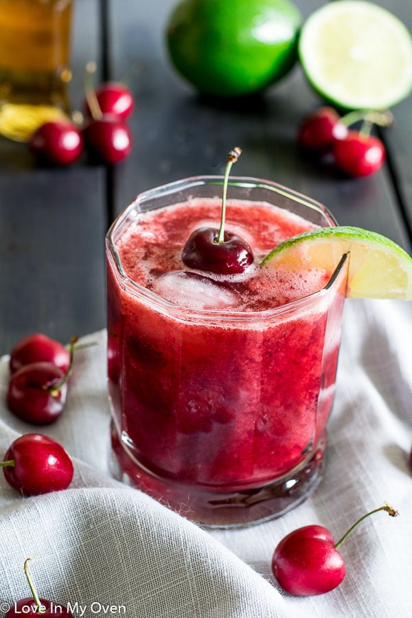 Black Cherry Whiskey Sour Cocktail