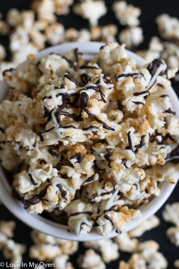 black and white popcorn