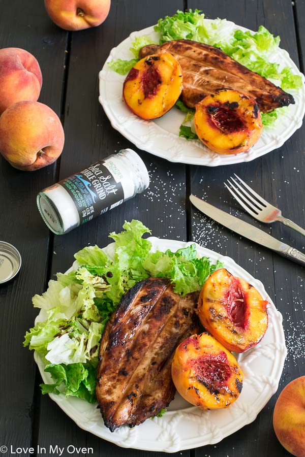 Grilled Chicken with Sea Salted Peaches