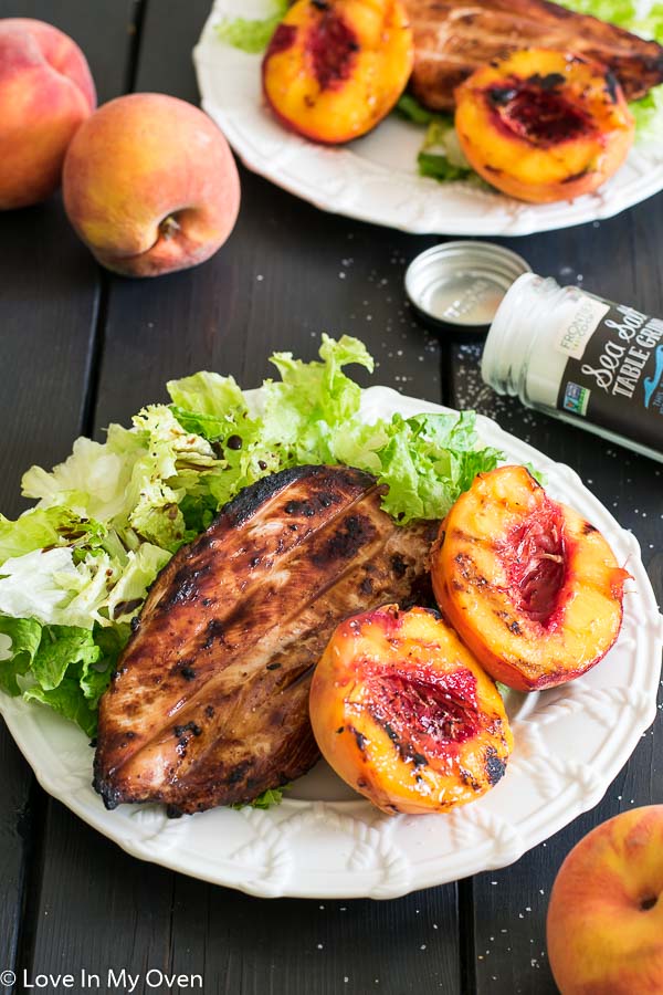 Grilled Chicken with Sea Salted Peaches