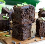 healthy double chocolate zucchini brownies