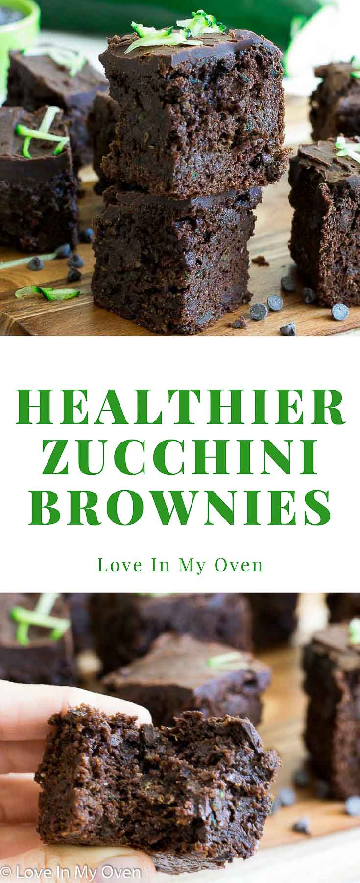 Healthy Double Chocolate Zucchini Brownies