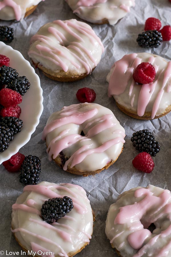 Mixed Berry Vanilla Donuts