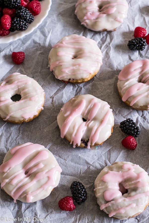 Mixed Berry Vanilla Donuts