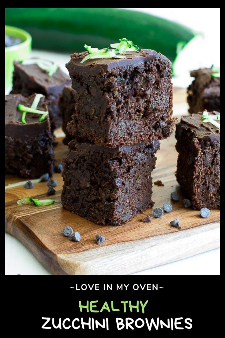 Healthy Double Chocolate Zucchini Brownies
