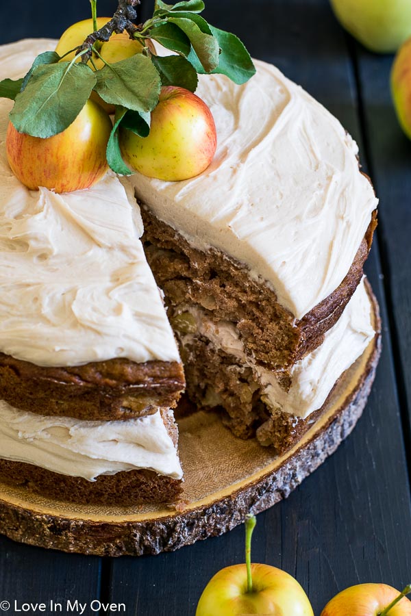 salted caramel apple cake