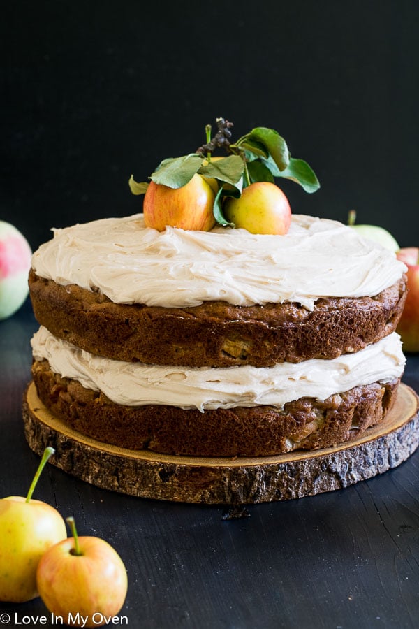 salted caramel apple cake