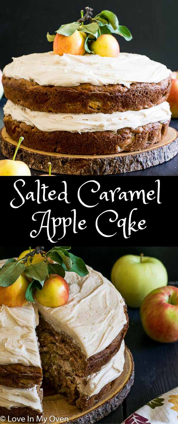 salted caramel apple cake