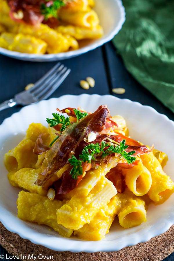 Butternut Squash Pasta with Crispy Prosciutto