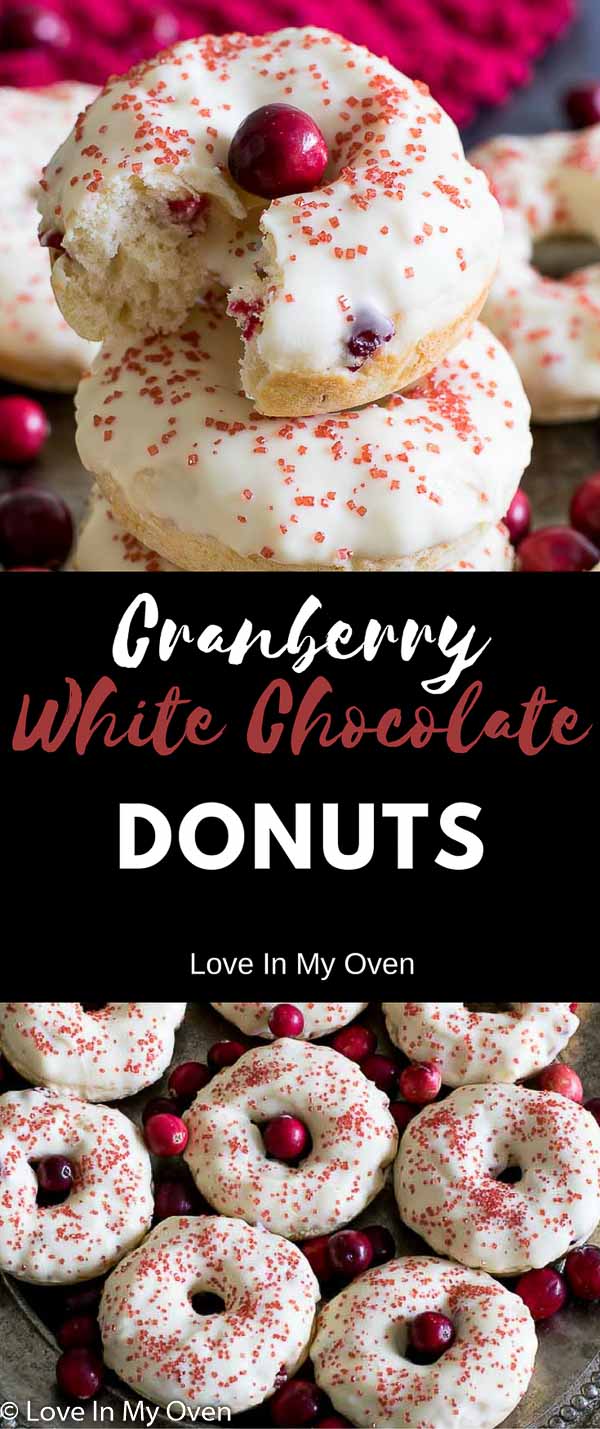 cranberry white chocolate donuts