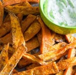 sweet potato fries with dill dip