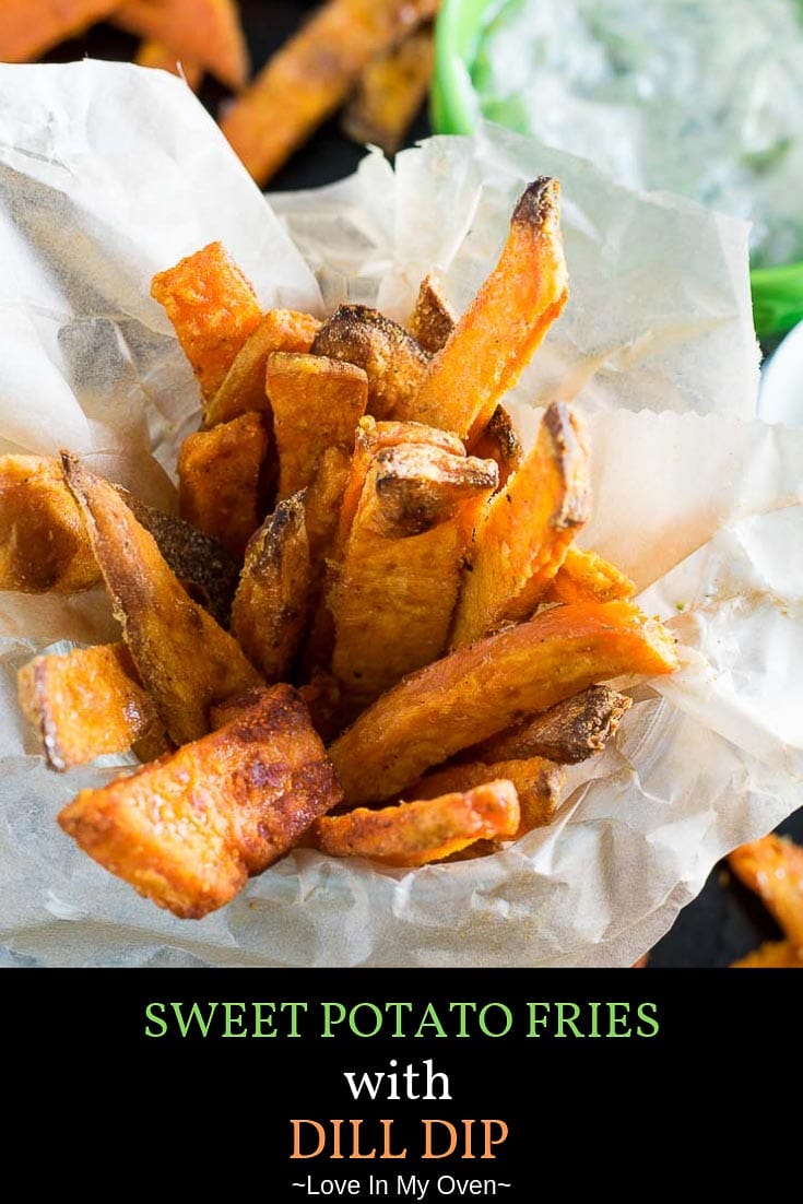 Sweet Potato Fries with Dill Dip