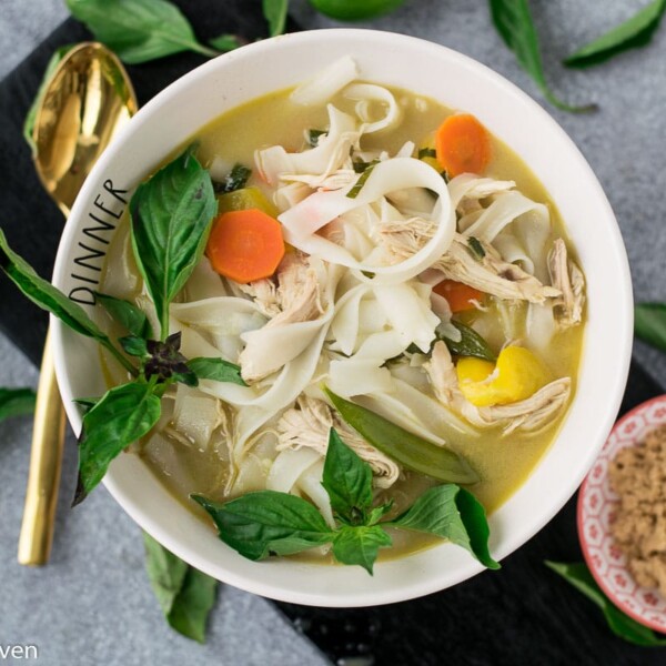 spicy thai chicken noodle soup