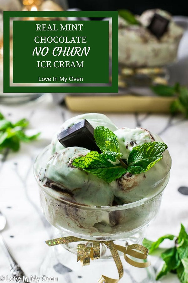 Real Mint Chocolate No Churn Ice Cream