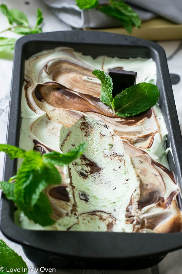 Real Mint Chocolate No Churn Ice Cream