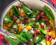 roasted butternut squash salad with cranberries
