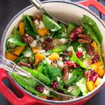 roasted butternut squash salad with cranberries