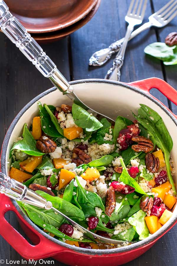 Roasted Butternut Squash and Cranberry Salad