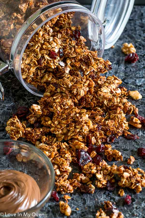 nutella walnut granola