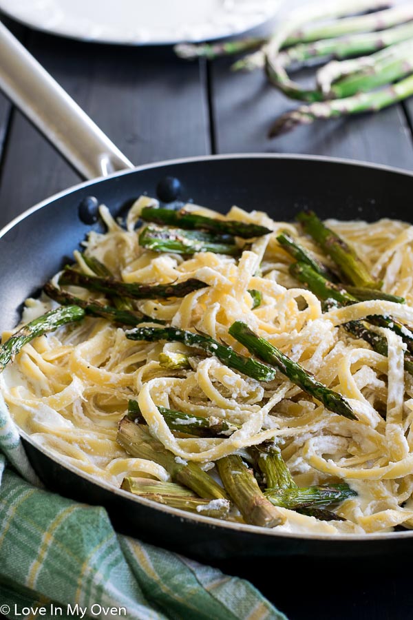 Roasted Asparagus and Ricotta Fettuccine