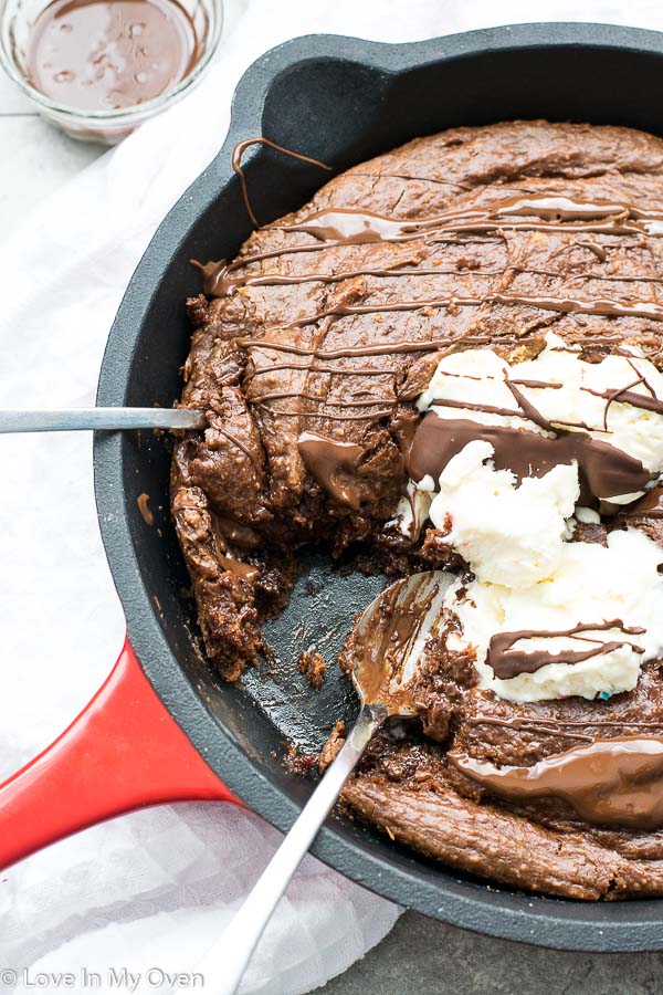 gluten free skillet brownies