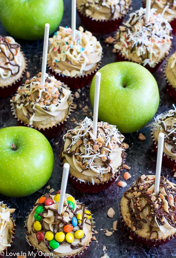 caramel apple cupcakes