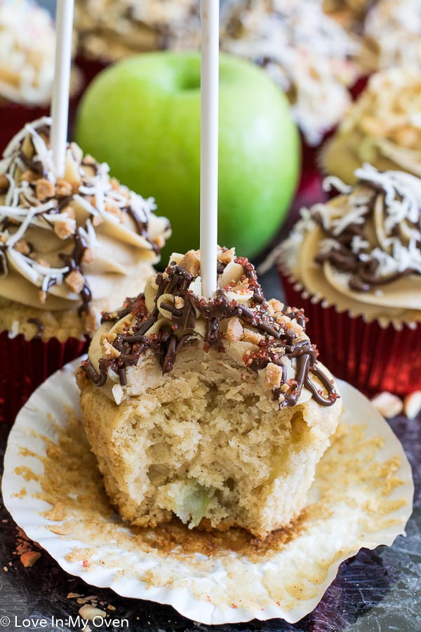 caramel apple cupcakes