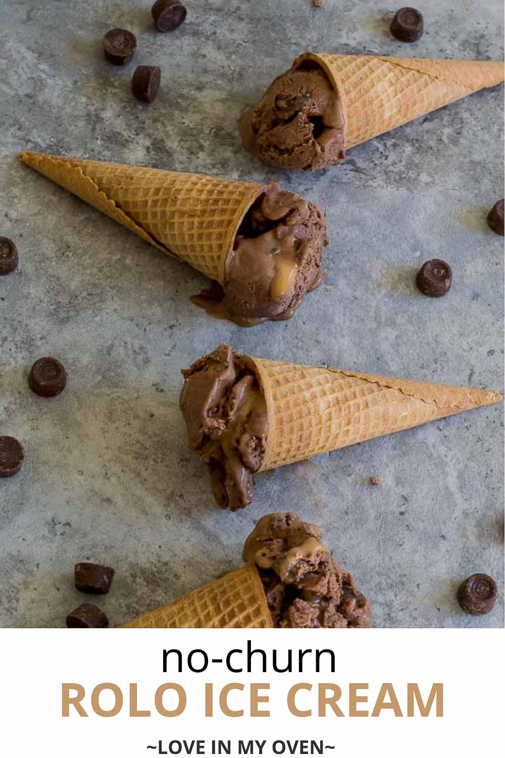 No-Churn Rolo Ice Cream