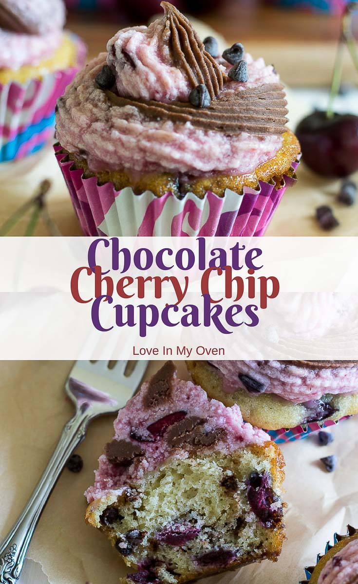 Chocolate Cherry Chip Cupcakes