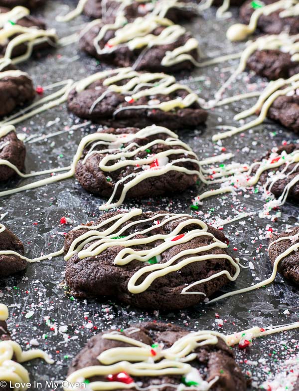 Mint Chocolate Candy Cane Cookies