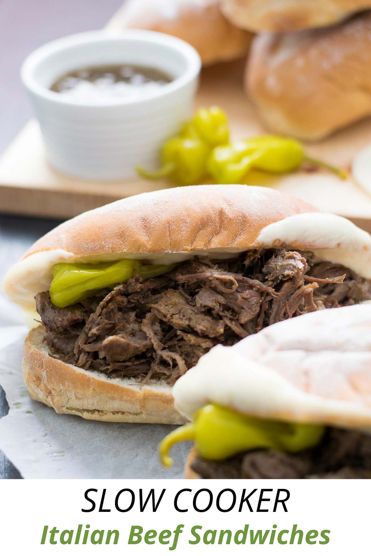 Slow Cooker Italian Beef Sandwiches