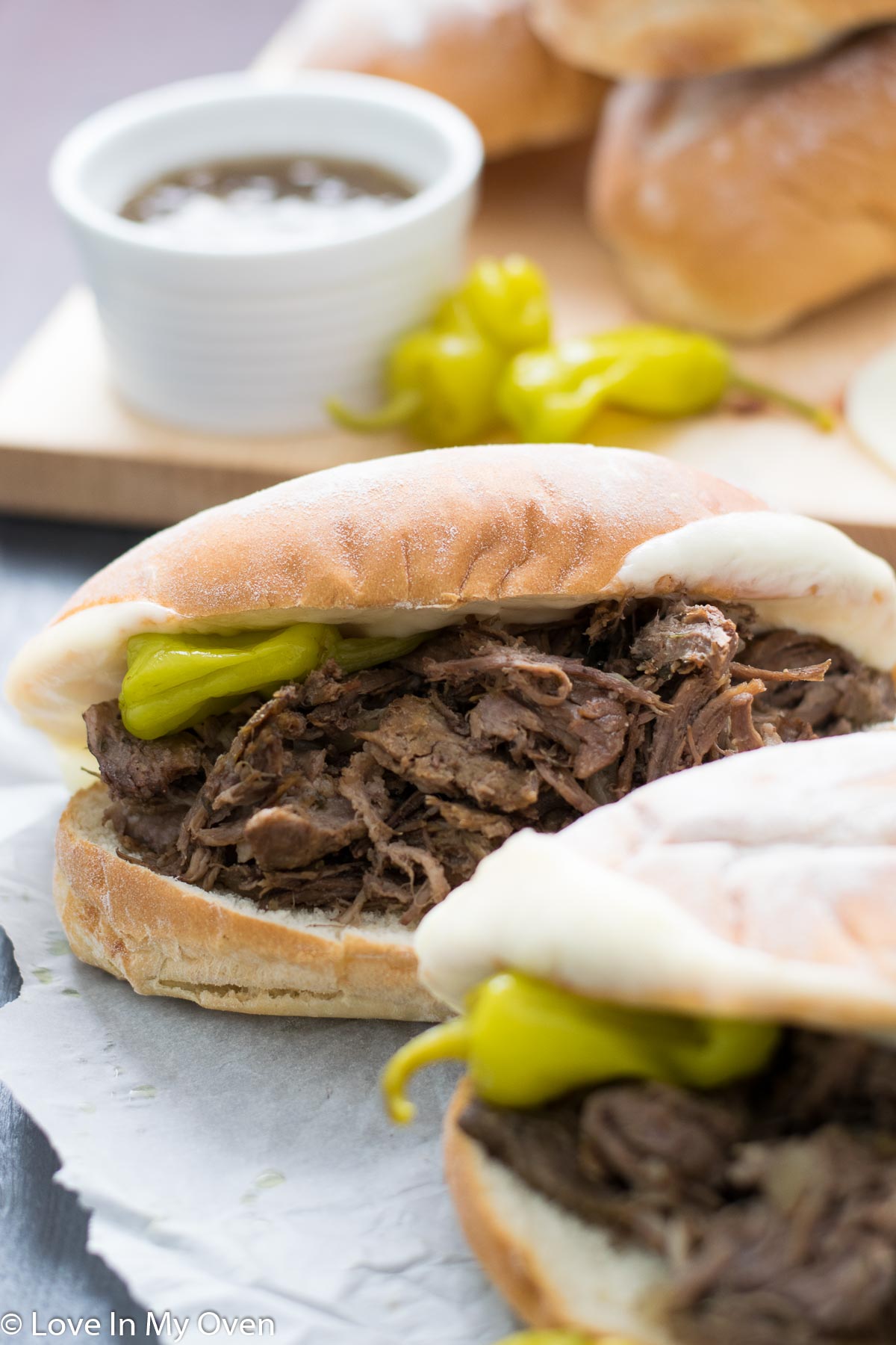 slow cooker italian beef sandwiches