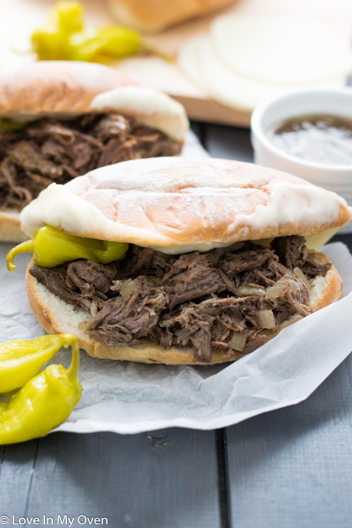 slow cooker italian beef sandwiches