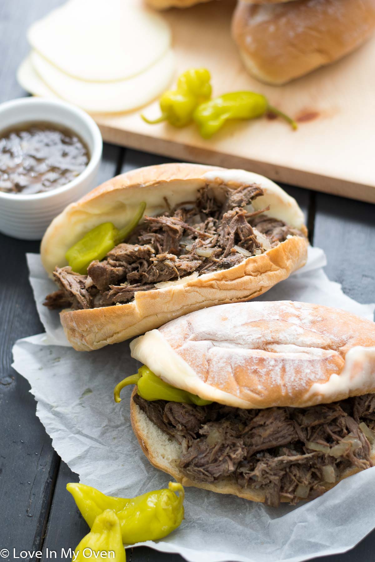 slow cooker italian beef sandwiches